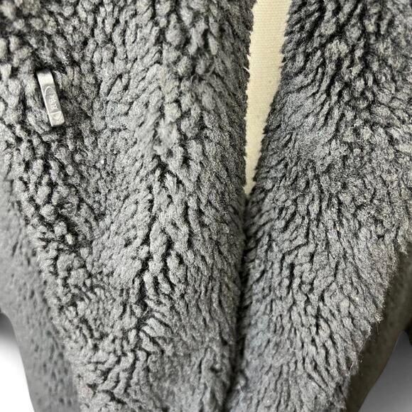 Lanshifei black teddy bear trench coat oversized winter chic minimalist cozy - Picture 8 of 10